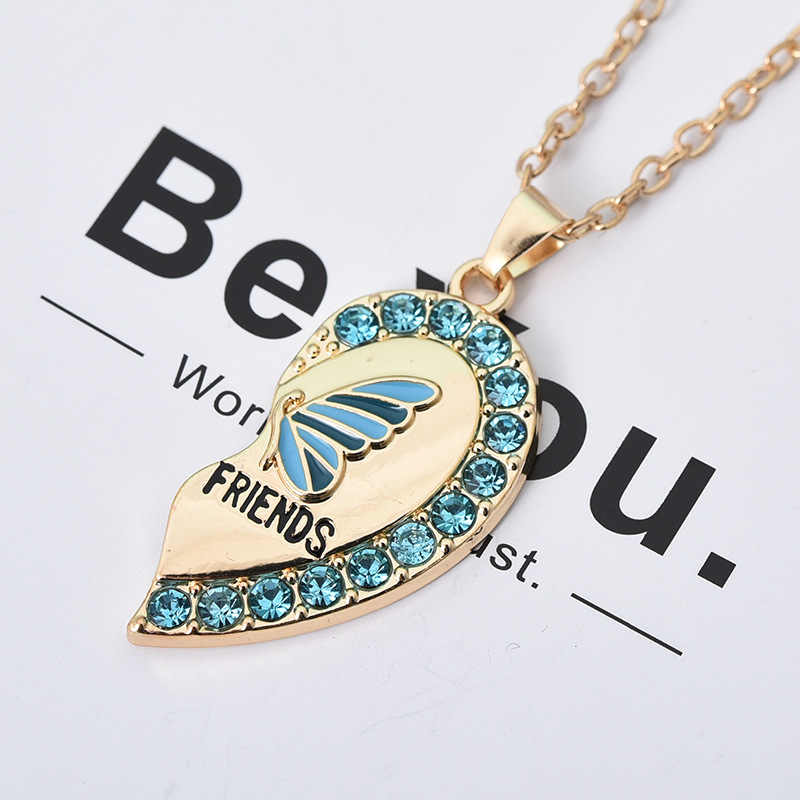 Good friend Summer cute butterfly heart jewelry necklace for children detail image 5