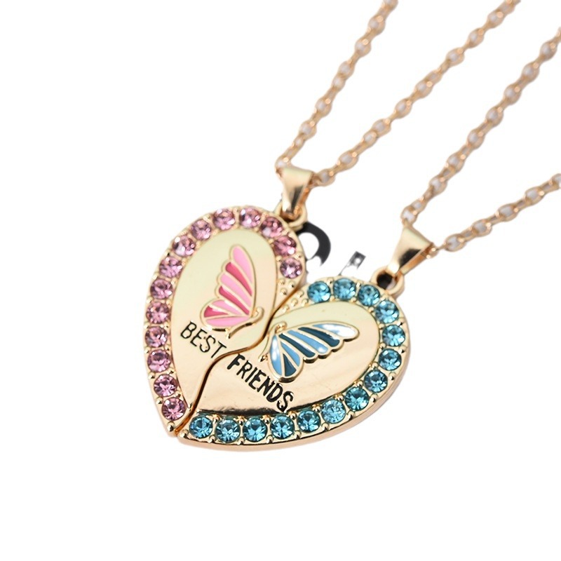 Good friend Summer cute butterfly heart jewelry necklace for children detail image 6