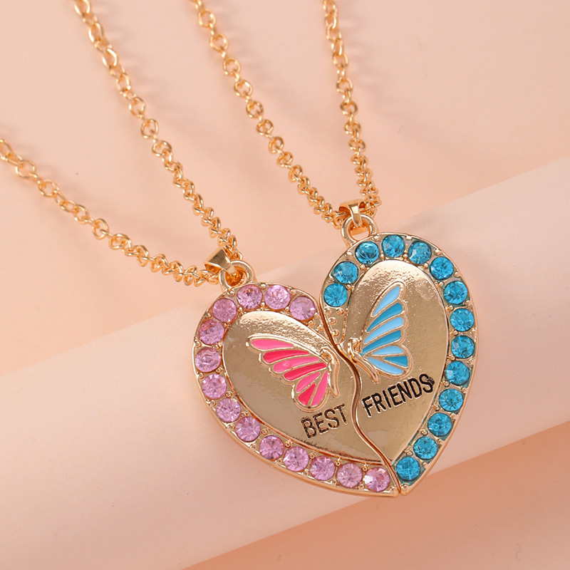 Good friend Summer cute butterfly heart jewelry necklace for children detail image 3