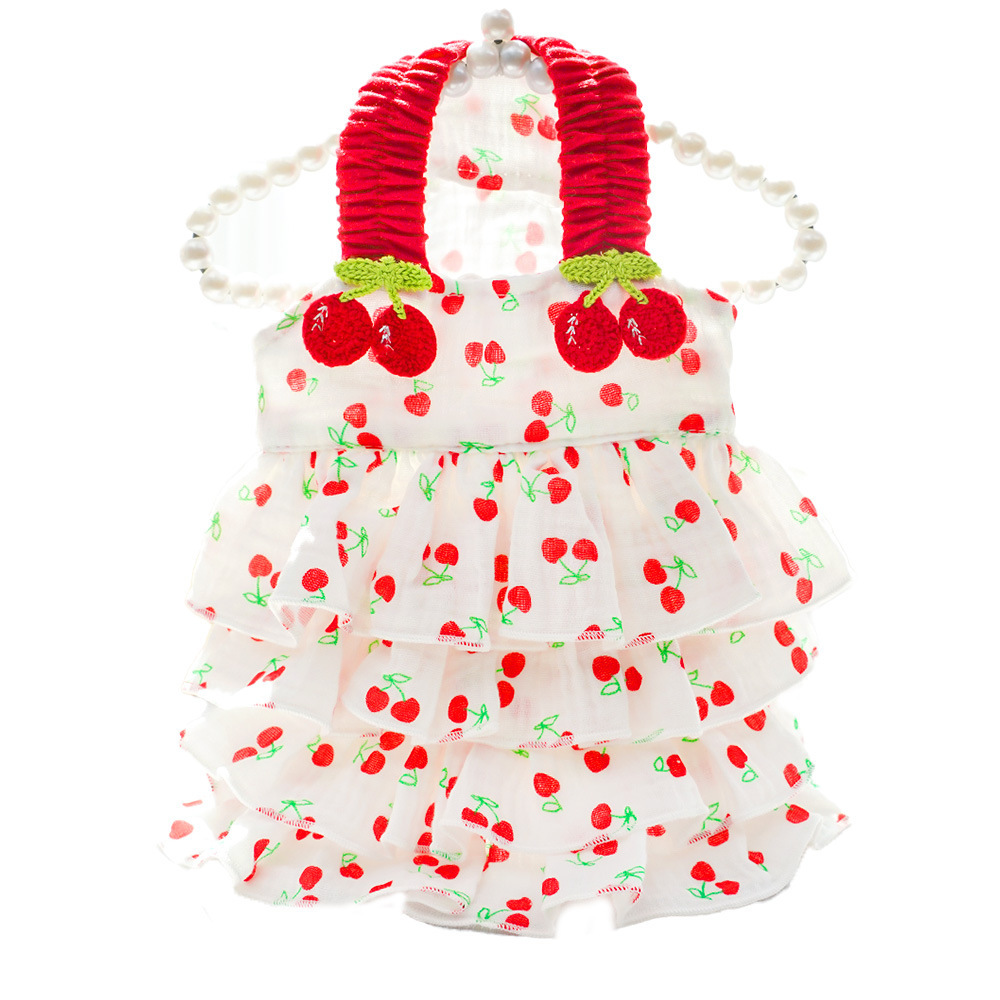 All-cotton pet dog and cat dresses, layered dog cake dresses, clothes, cat supplies, small and medium-sized dog wholesale for summer Item Picture