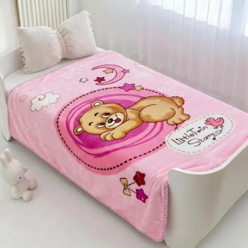 Cross-border foreign trade double-layer children's blanket, kindergarten student quilt, double-layer cloud blanket, baby blanket, children's nap blanket in autumn and winter details Picture