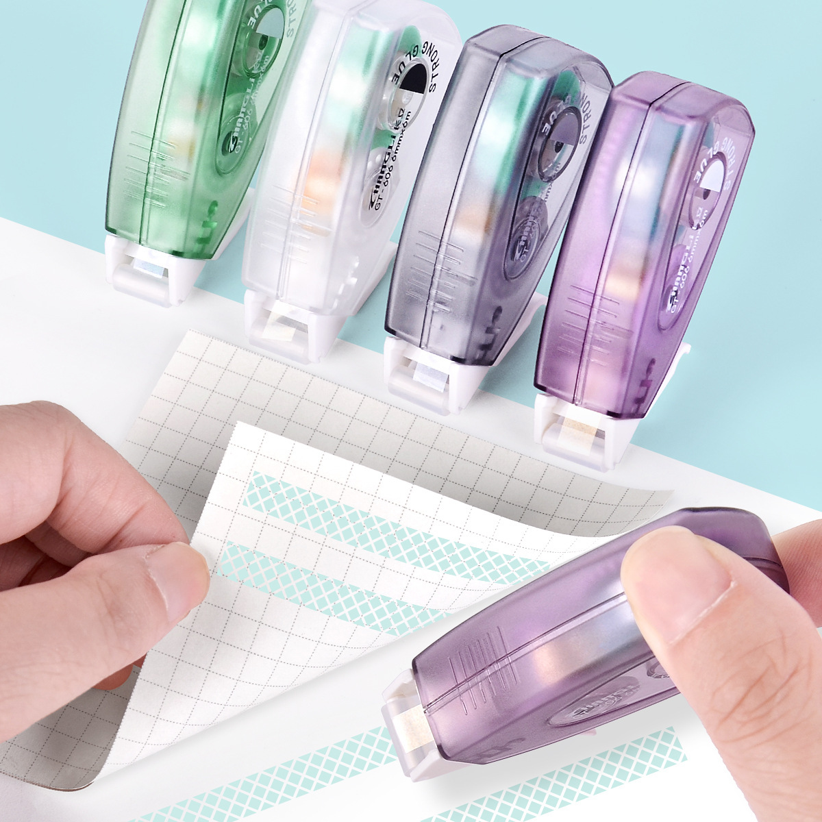 Changli Strong Dot Dot Adhesive Notebook, seamless grid high-viscosity tape, transparent double-sided tape, notebook transparent tape Specification image