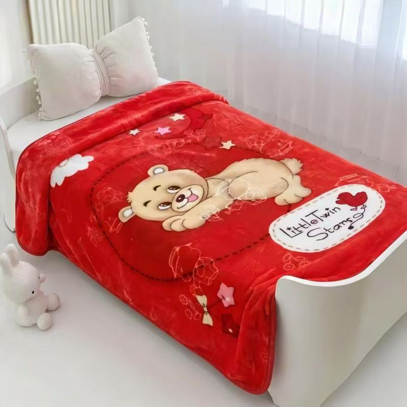 Cross-border foreign trade double-layer children's blanket, kindergarten student quilt, double-layer cloud blanket, baby blanket, children's nap blanket in autumn and winter pic 7
