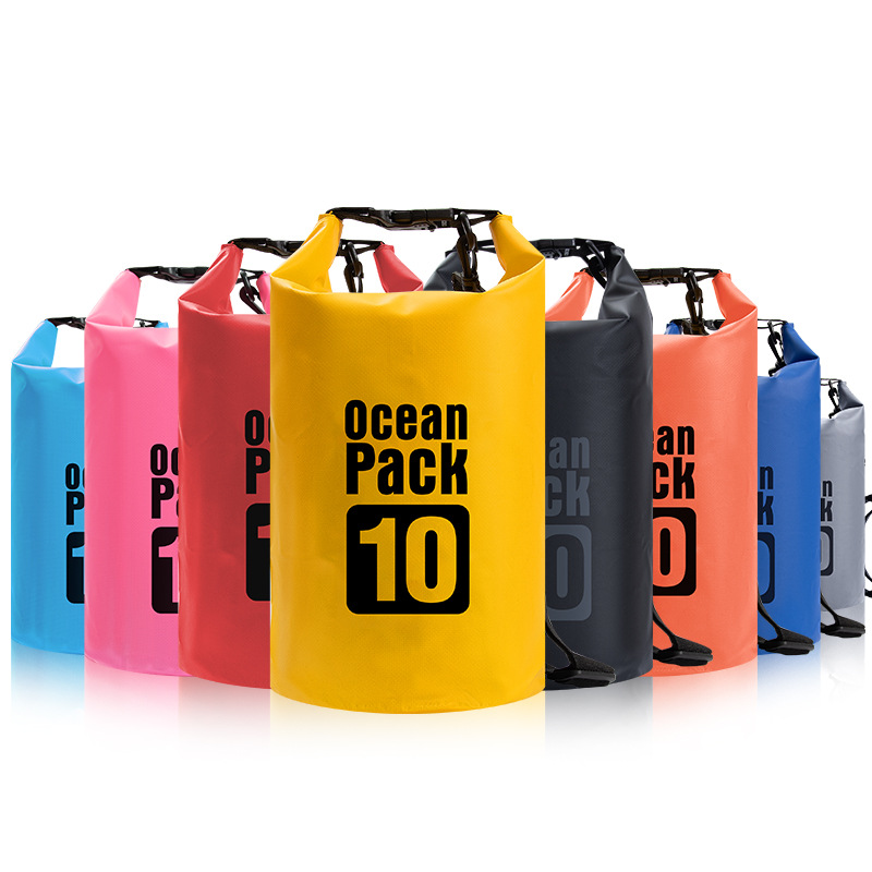 10L outdoor camping waterproof backpack, mobile phone snorkeling backpack, beach diving bucket bag, travel rafting swimming bag