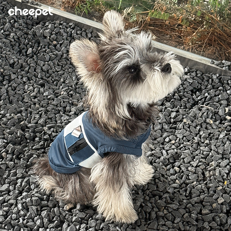 Summer sun protection, cool pet, spring and summer dog clothing, breathable sleeveless vest, Schnauzer, outdoor Bichon Frise, small dog Specification image