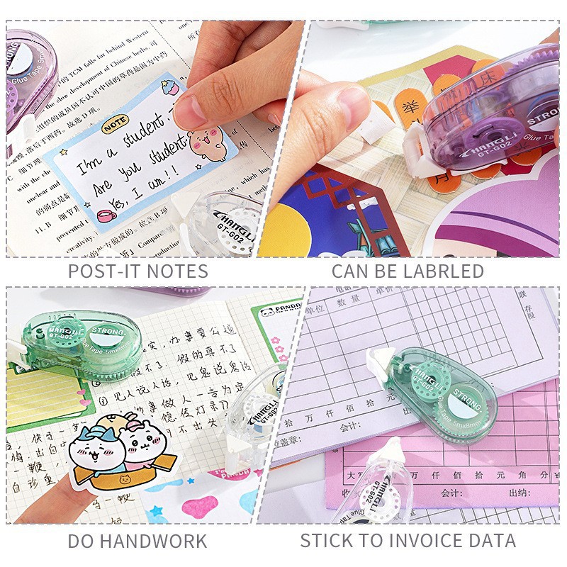 Changli Double-sided transparent dot adhesive student handmade Adhesive traceless strong tape Children's creative planner double-sided tape Application Scenario
