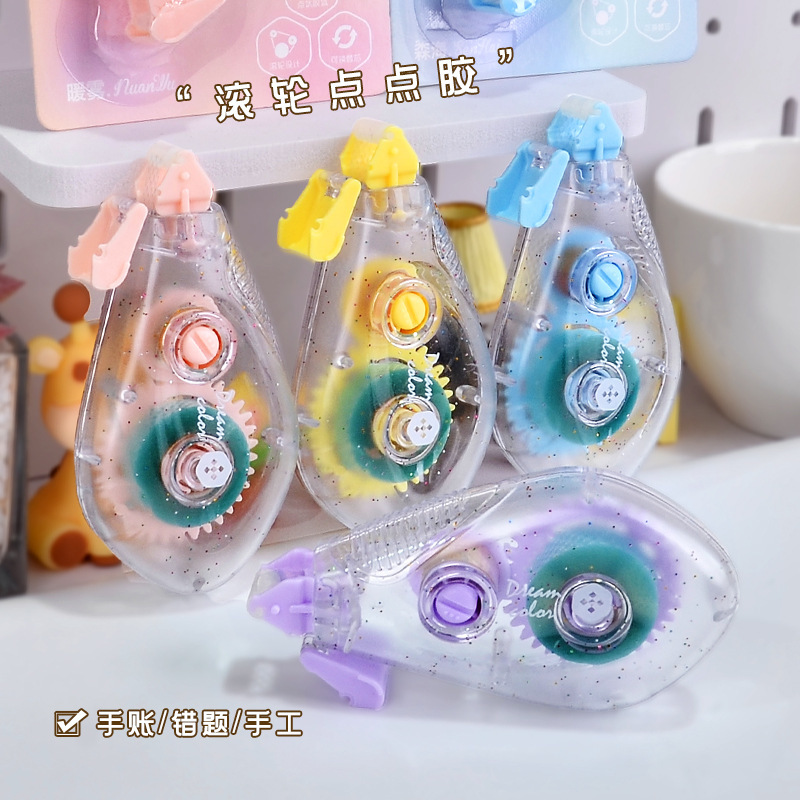 Domini Primary School Students' Special High Appearance Level Color Dot Glue 8M Color double-sided Use student error question wholesale Application Scenario