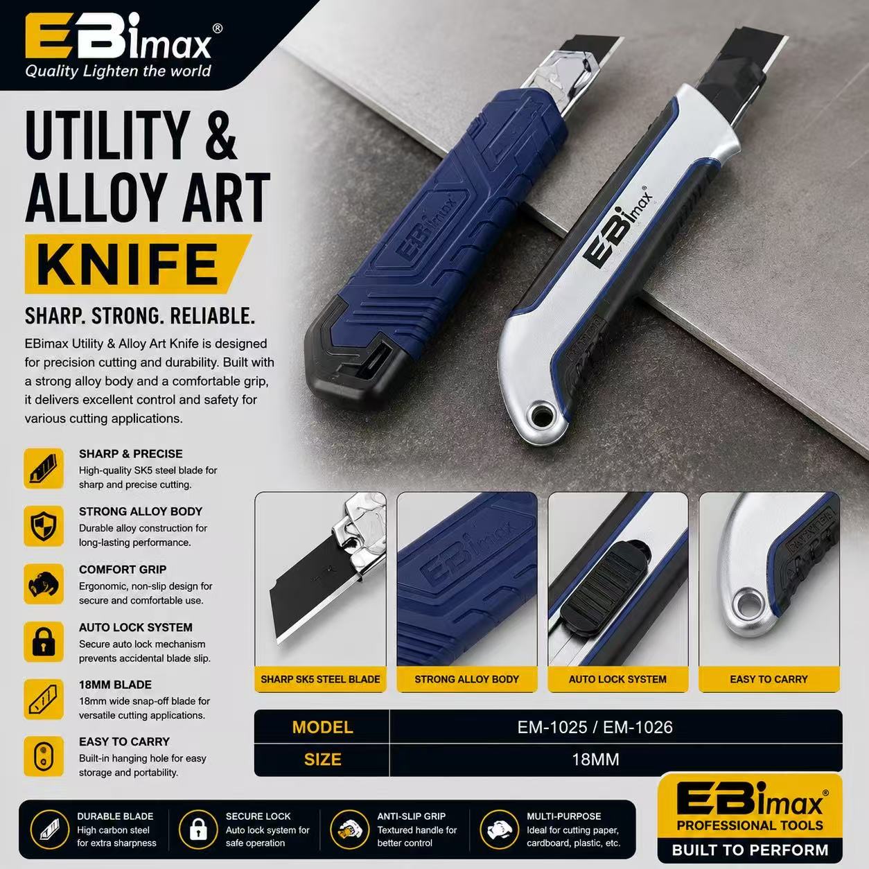 EBimax多功能合金艺术蝴蝶刀户外小工具灯具跑江湖产品