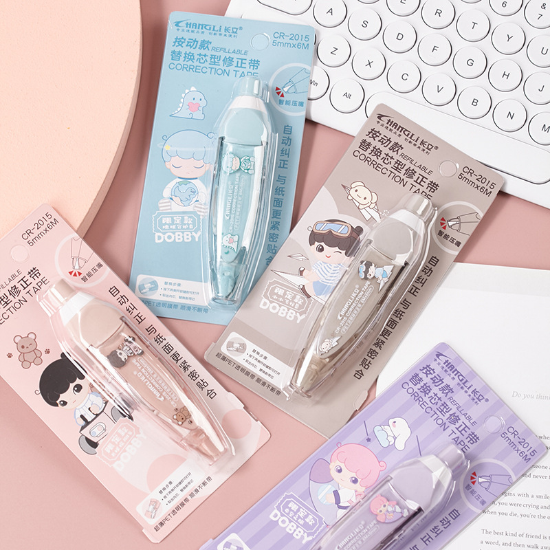 Long standing correction tape, replaceable core correction tape, ins student correction tape, push-type modification tape, mini word correction tape details Picture
