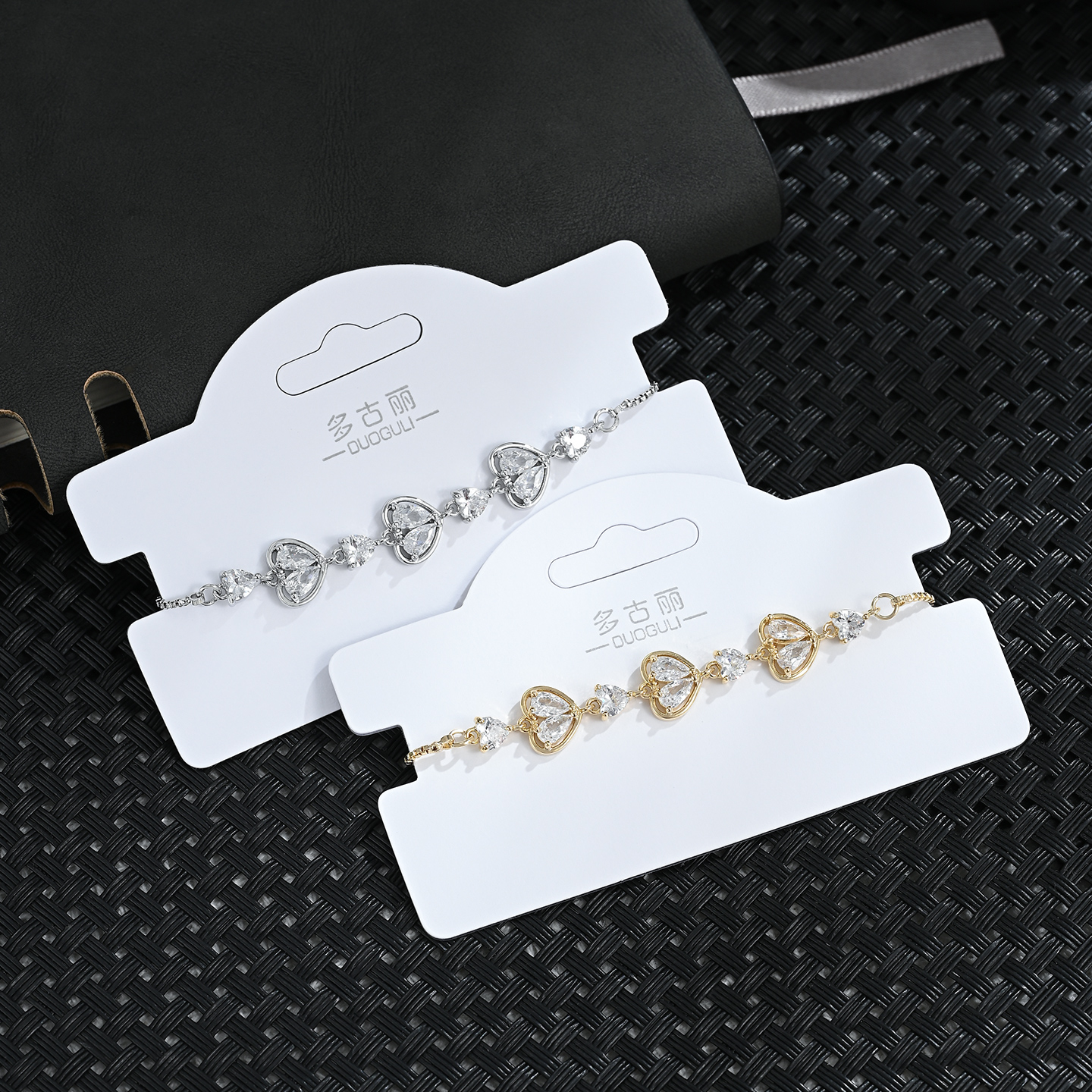 Nueva luz lujo elegante corazón pulsera pulsera extraíble temperamento desgaste accesorios