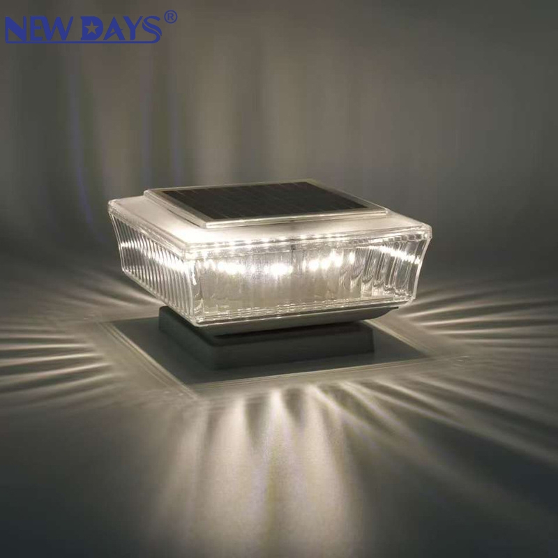 NEWDAYS brand cross border new one solar LED estigma luz al aire libre a prueba de agua lámpara de pared luz de patio control de luz resaltada sensor paisaje luz de calle luz de calle luz solar Item Picture