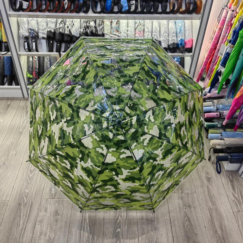 The Hengdun camouflage transparent straight-handled umbrella features a curved handle with anti-slip design and is reinforced for rain and wind. It has a long handle and is suitable for both men and women. It is a student and couple umbrella. It is a popular online celebrity with a high level of appearance. It is a windproof umbrella that supports wholesale and customization. lolg Item Picture