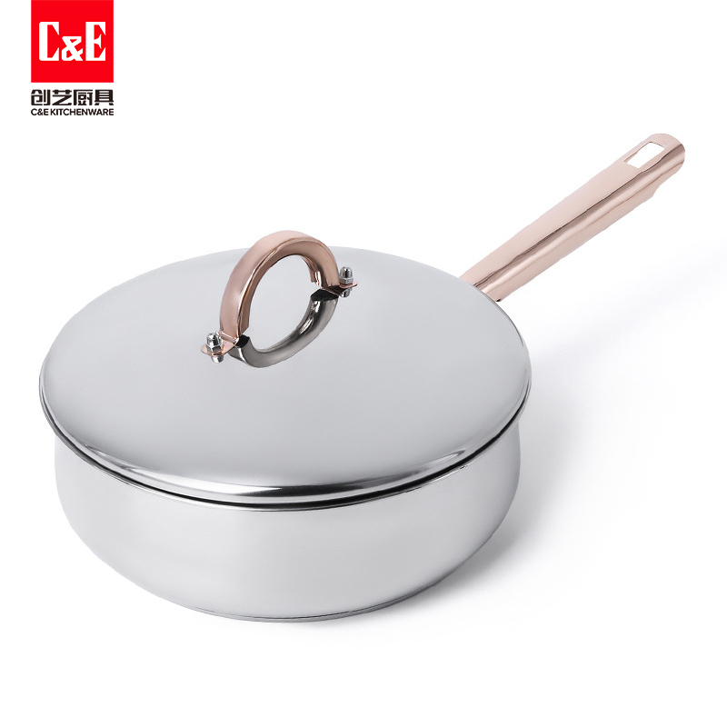 C&E Creative Kitchenware and Pot Set: Soup pot, hot pot, steamer, milk pot, uncoated frying and stir-frying pot, kitchen and household use Specification image