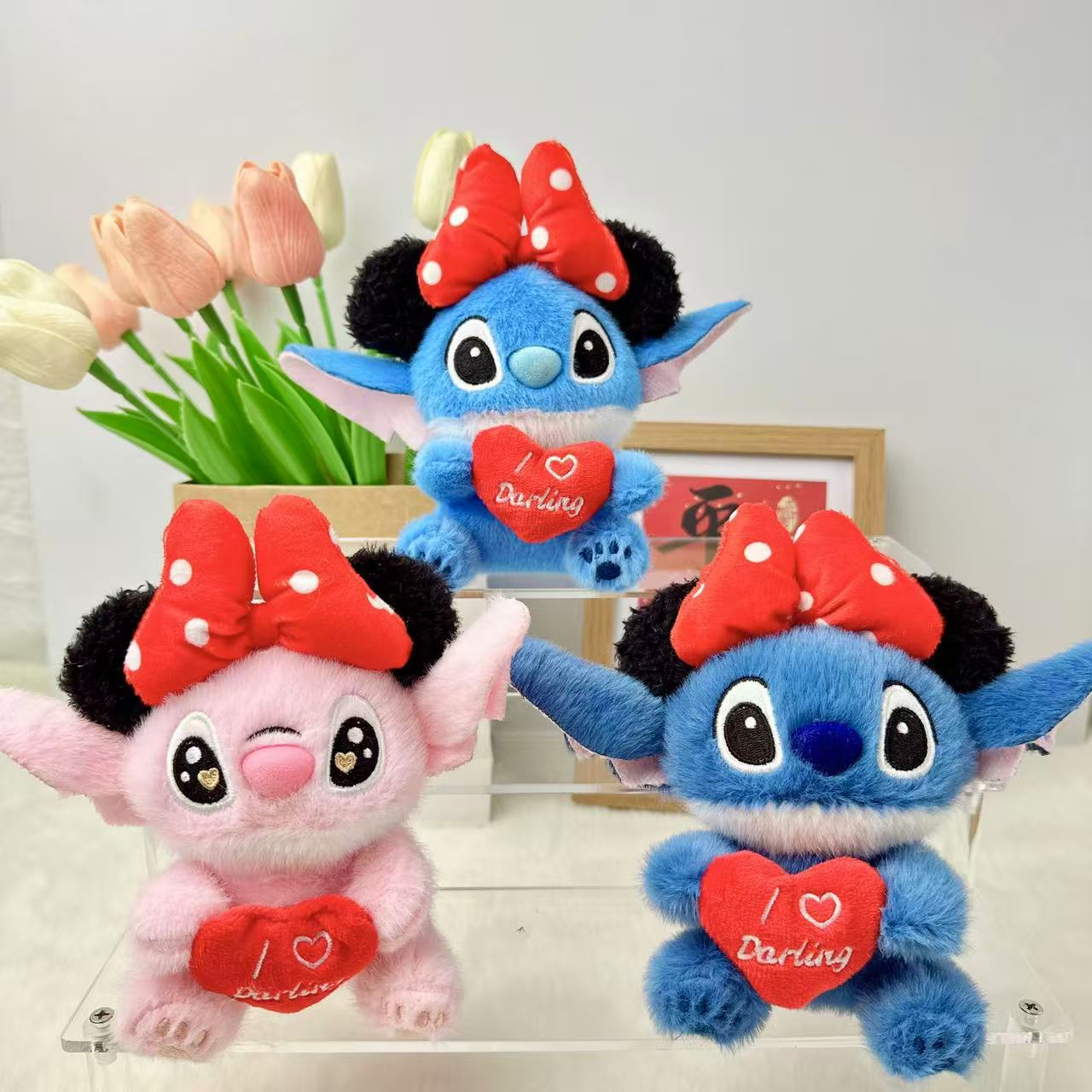 Stilziqi Creative 4-inch plush pendant, claw machine doll, key pendant, car schoolbag hanging decoration, gift, cartoon transformation keychain, dress-up doll pendant, plush toy, cute wholesale