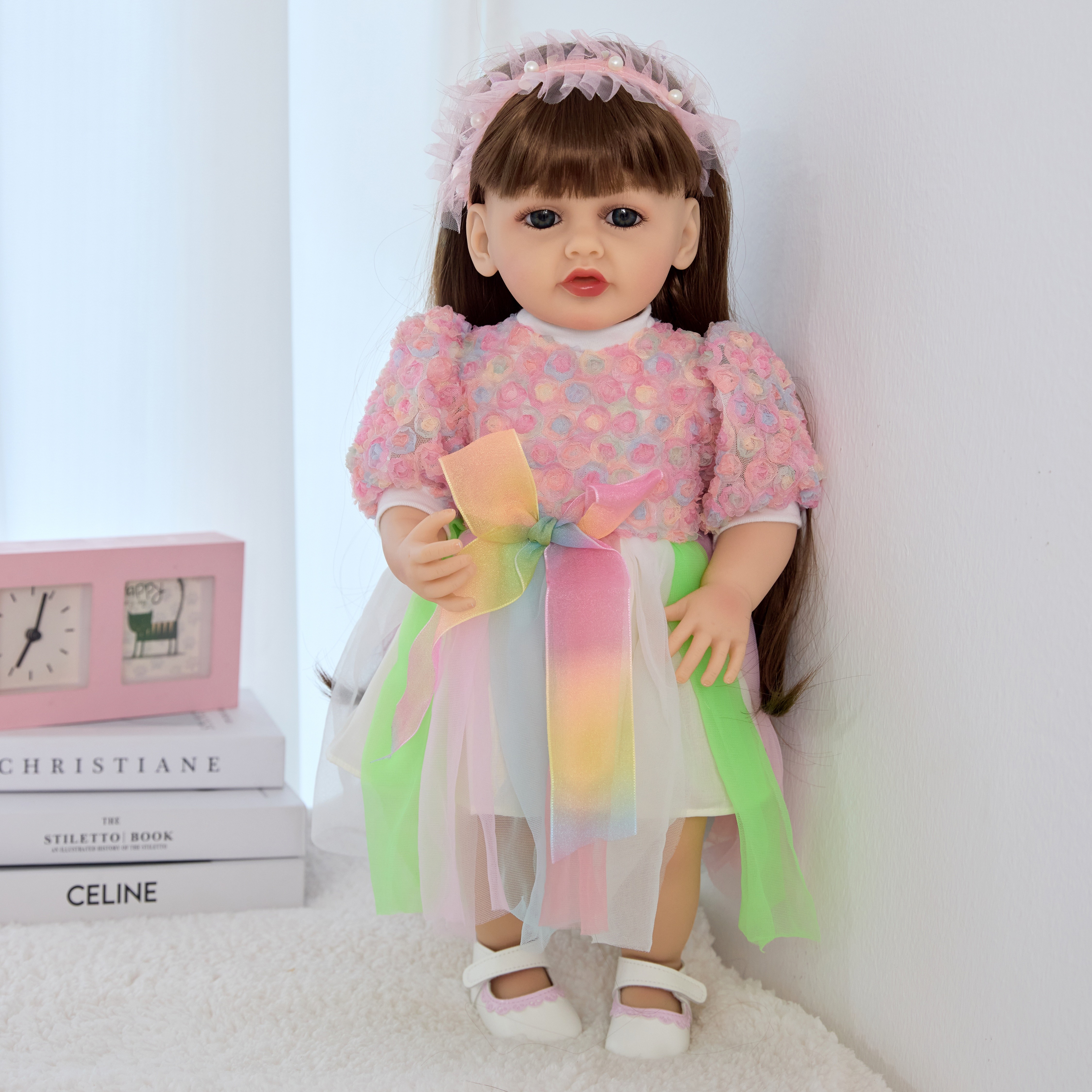 22-inch rebirth doll simulation baby, all-rubber soft rubber doll, children's toy doll wholesale details Picture