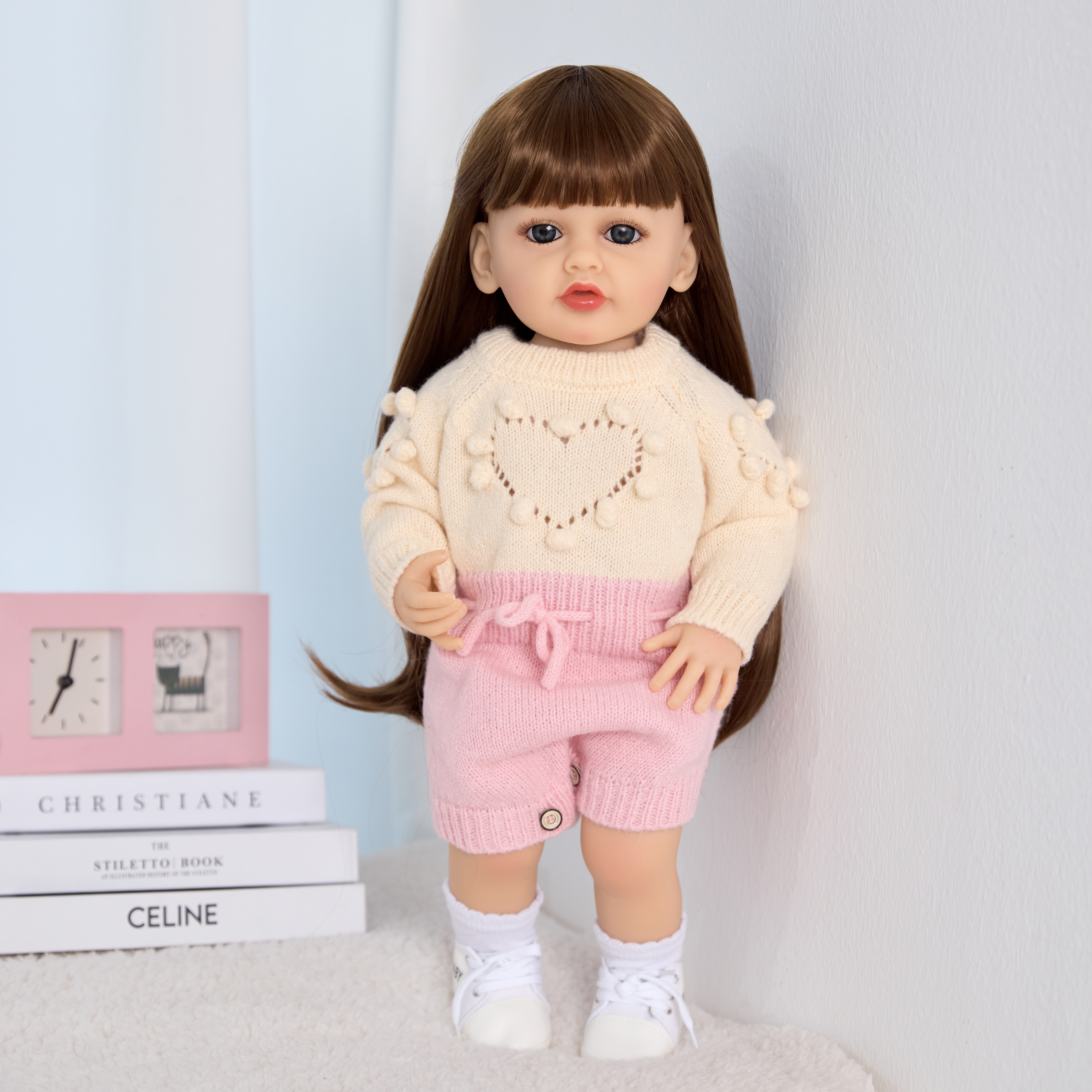 22-inch rebirth doll simulation baby, all-rubber soft rubber doll, children's toy doll wholesale Application Scenario