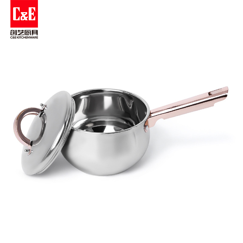 C&E Creative Kitchenware and Pot Set: Soup pot, hot pot, steamer, milk pot, uncoated frying and stir-frying pot, kitchen and household use Application Scenario