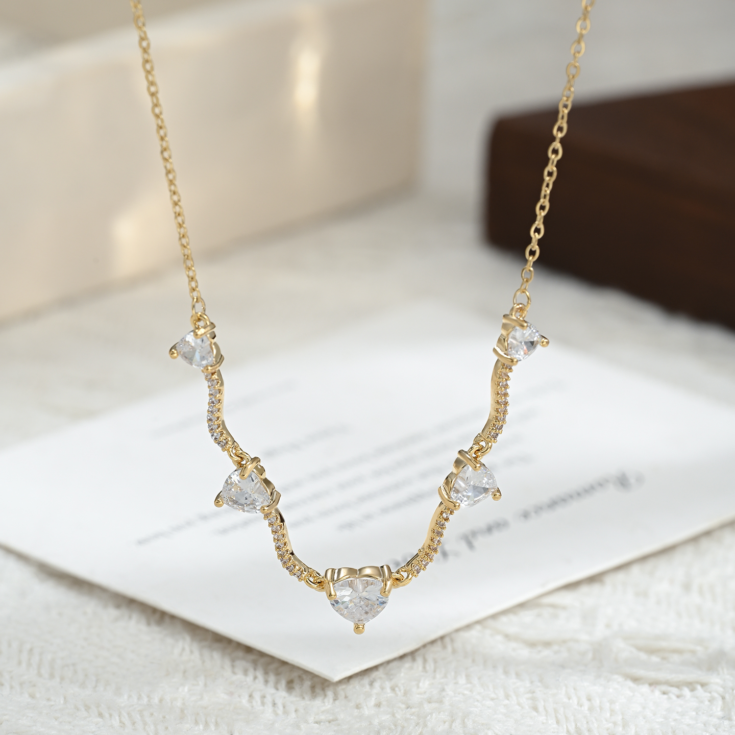 Nuevo estilo de moda shifted love necklace mori atado dulce viento diario fiesta versátil Specification image