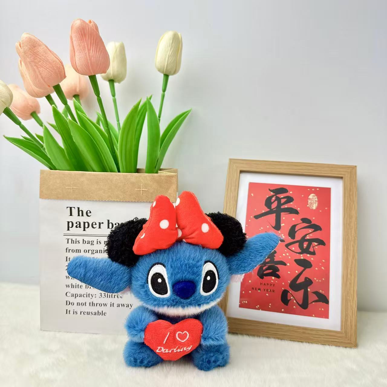Stilziqi Creative 4-inch plush pendant, claw machine doll, key pendant, car schoolbag hanging decoration, gift, cartoon transformation keychain, dress-up doll pendant, plush toy, cute wholesale Specification image