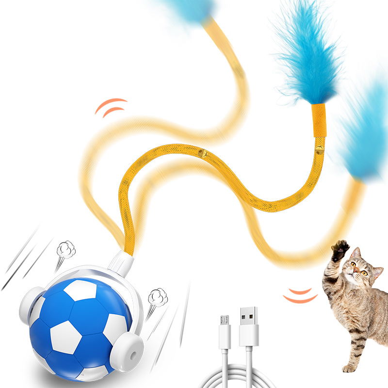 Transfronterizo nuevo producto mordida resistente eléctrico juguete gato bola rodante bola gato juguete desde hi interactivo pet saltar bola gato juguete Specification image