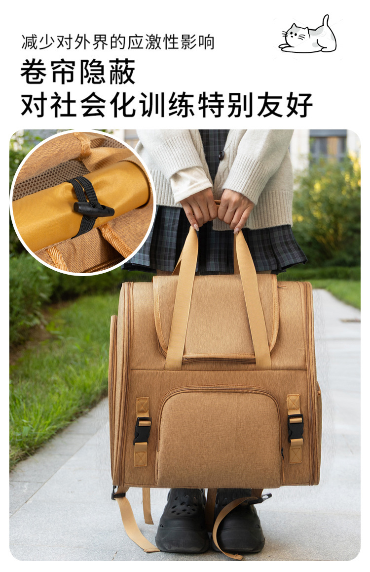猫包外出便携可扩展双肩宠物背包小型狗狗猫咪车载出行宠物外出包详情2