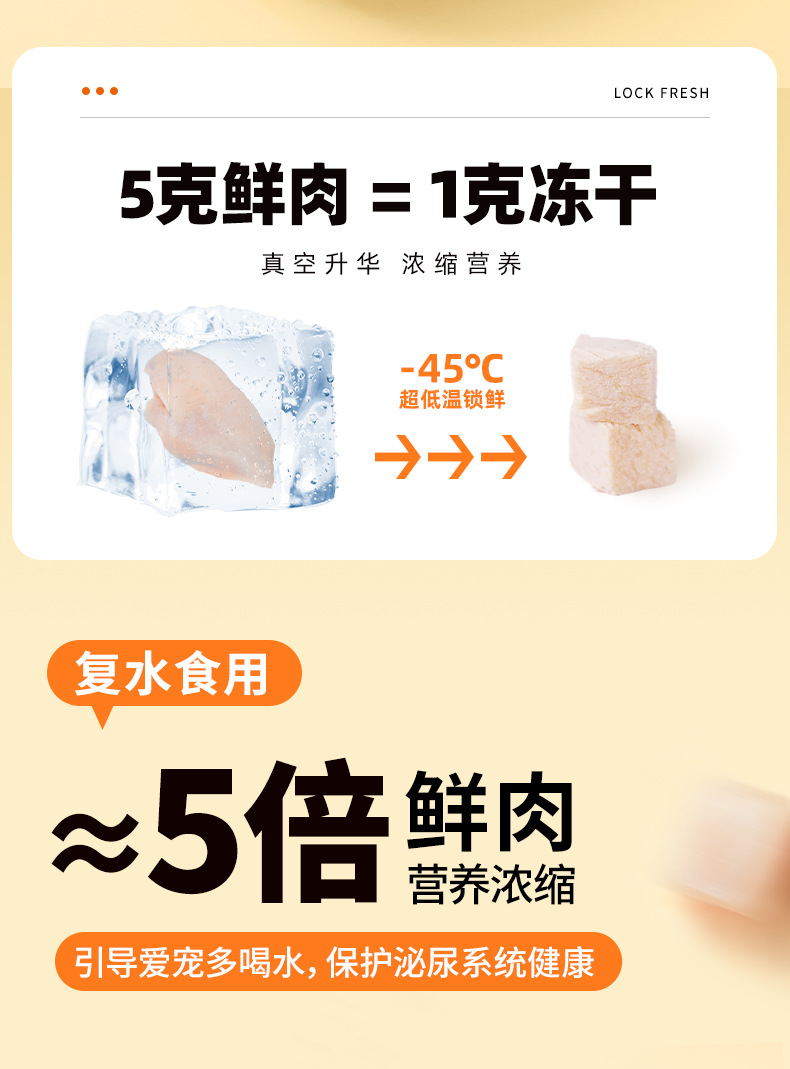 猫咪零食冻干鸡胸肉鸡肉粒3斤狗狗猫粮狗粮桶装腮发肥增厂家直销详情6