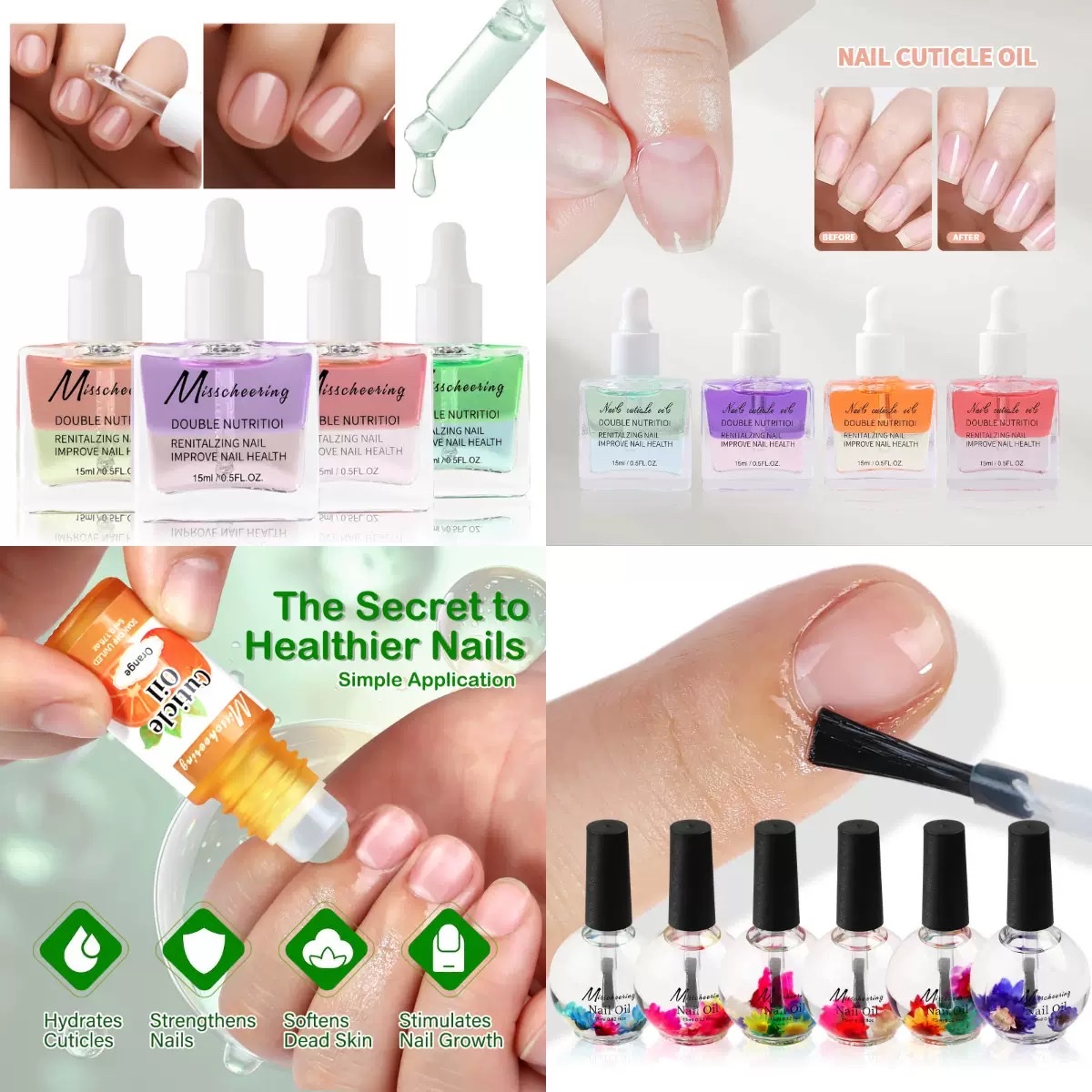 Nail art dry flower Nourishing oil isolates, protects, moisturizes and softens dead skin and hangnails. Nail art floral finger rim oil beauty tool Item Picture