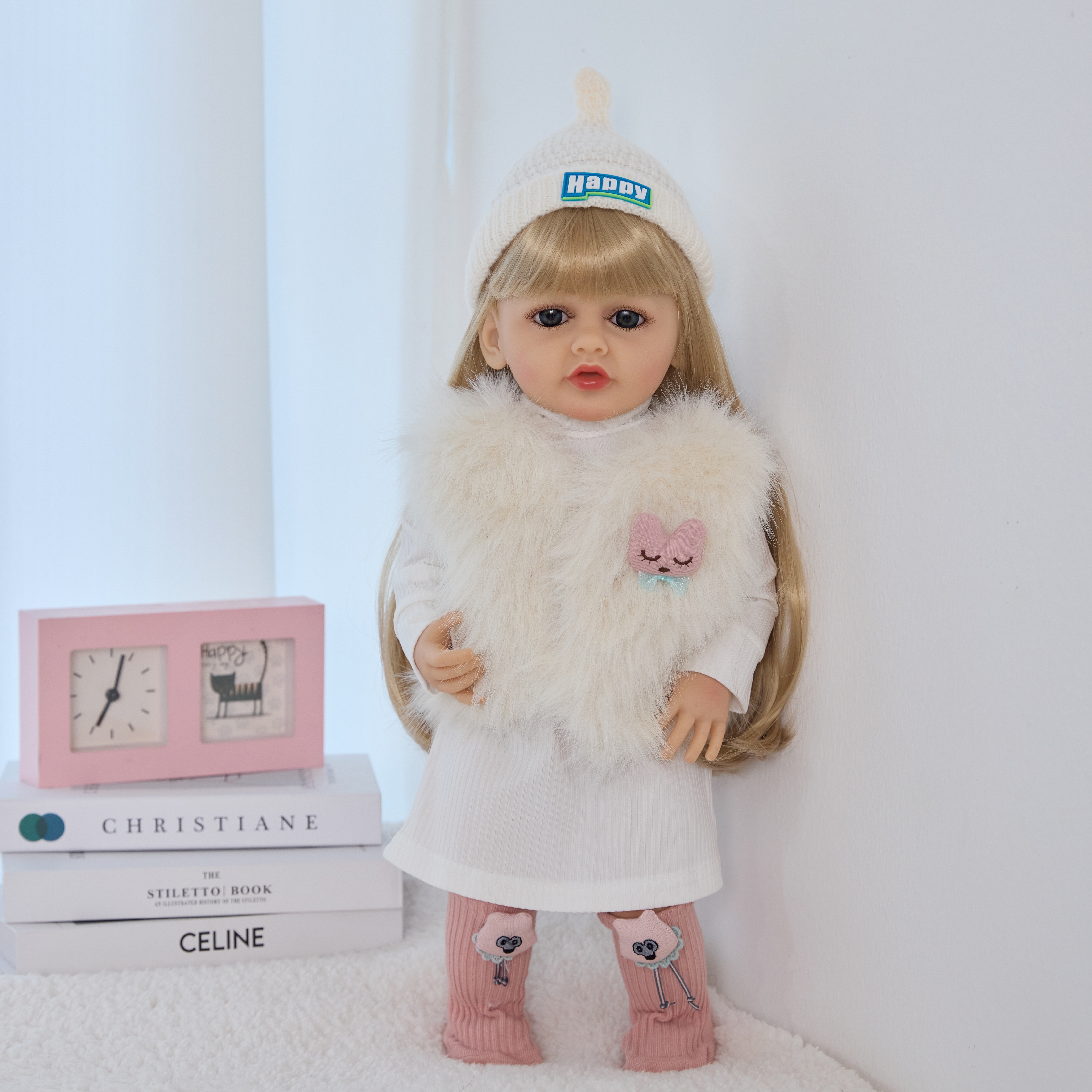 Cross-border 55cm emulación bebé reborn muñeca revestimiento de muñeca goma blanda niños juguetes bonecos acompañante dormir Application Scenario