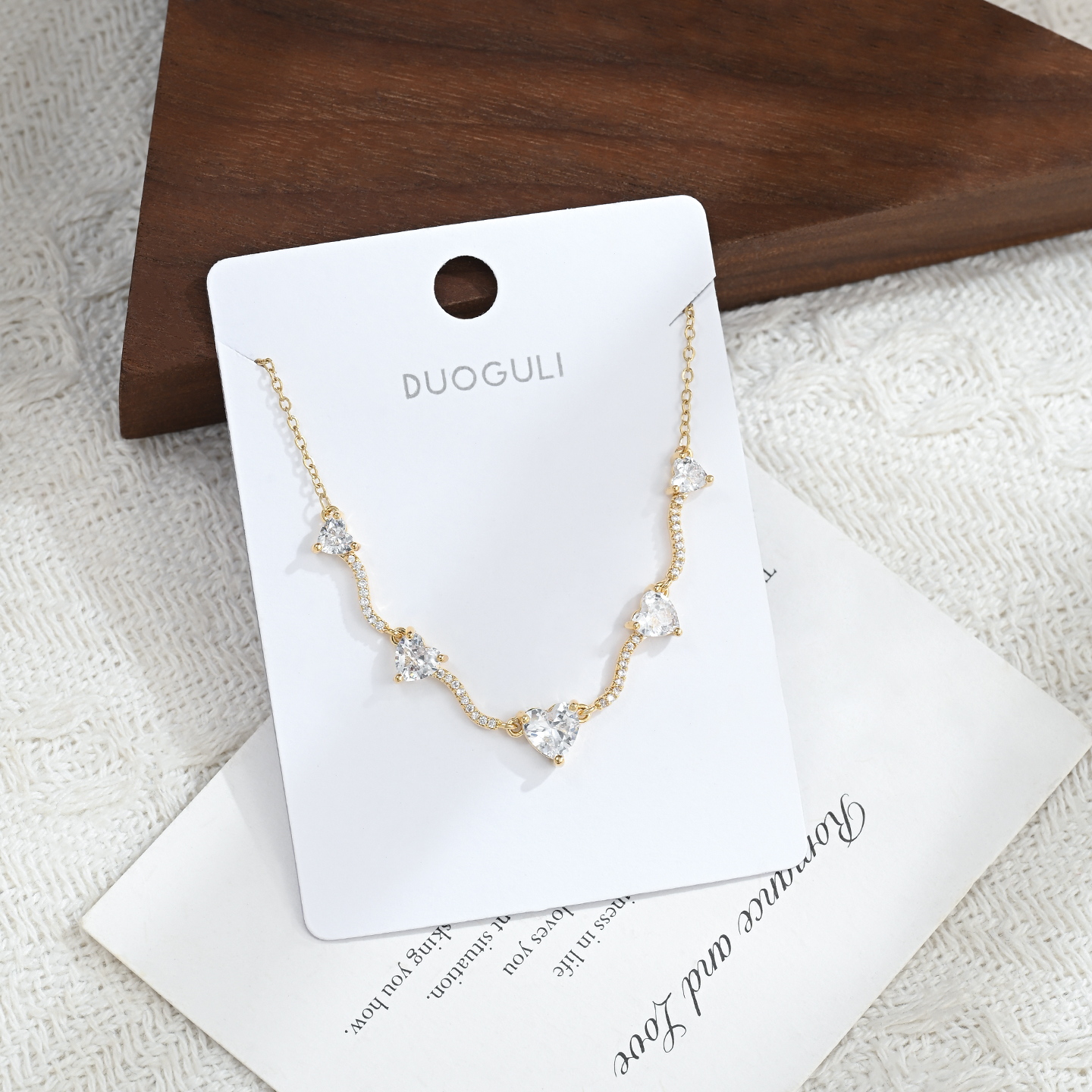 Nuevo estilo de moda shifted love necklace mori atado dulce viento diario fiesta versátil