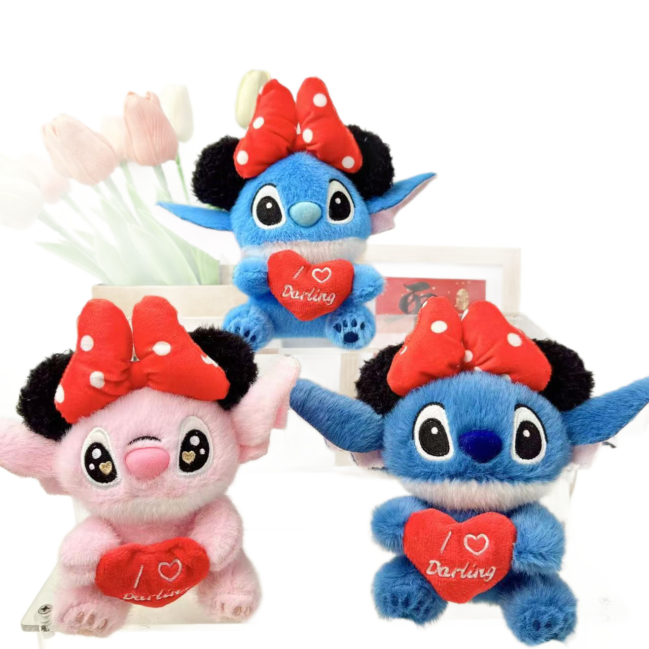 Stilziqi Creative 4-inch plush pendant, claw machine doll, key pendant, car schoolbag hanging decoration, gift, cartoon transformation keychain, dress-up doll pendant, plush toy, cute wholesale Item Picture