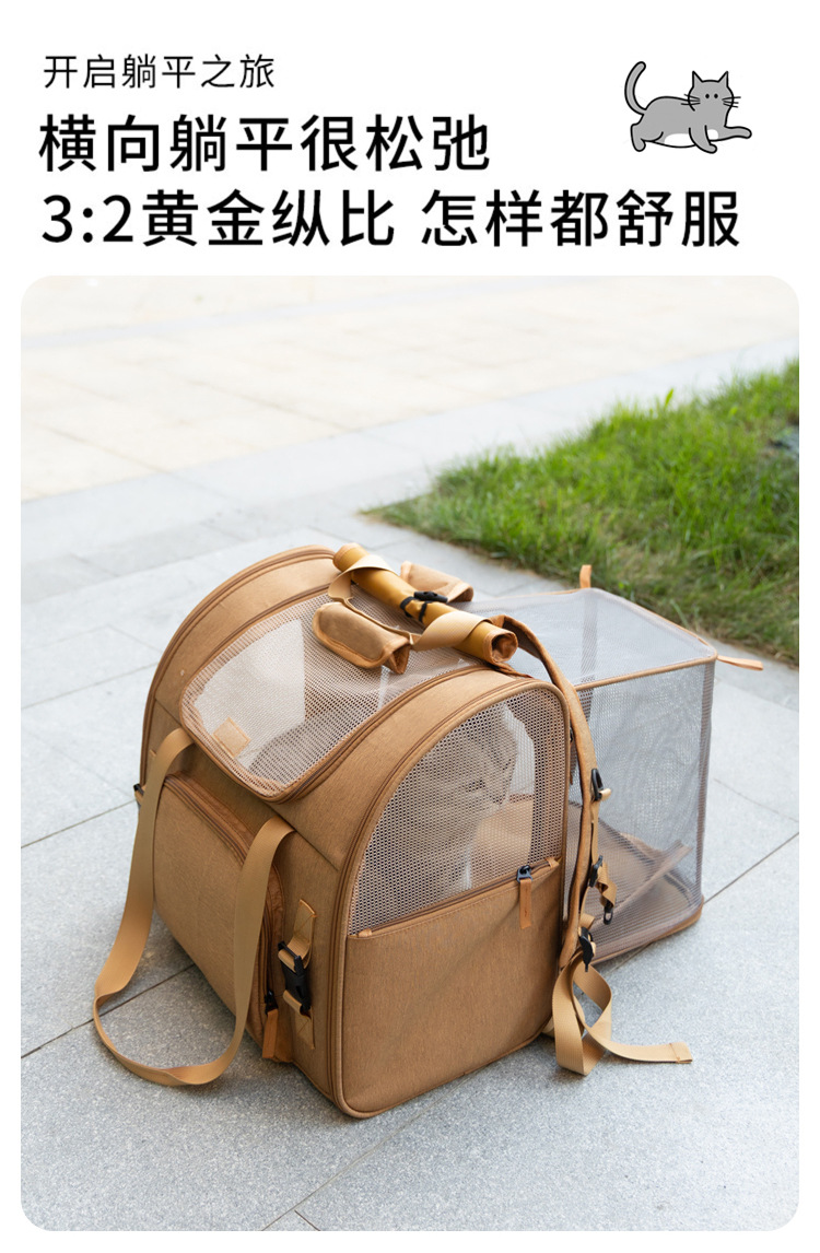 猫包外出便携可扩展双肩宠物背包小型狗狗猫咪车载出行宠物外出包详情3