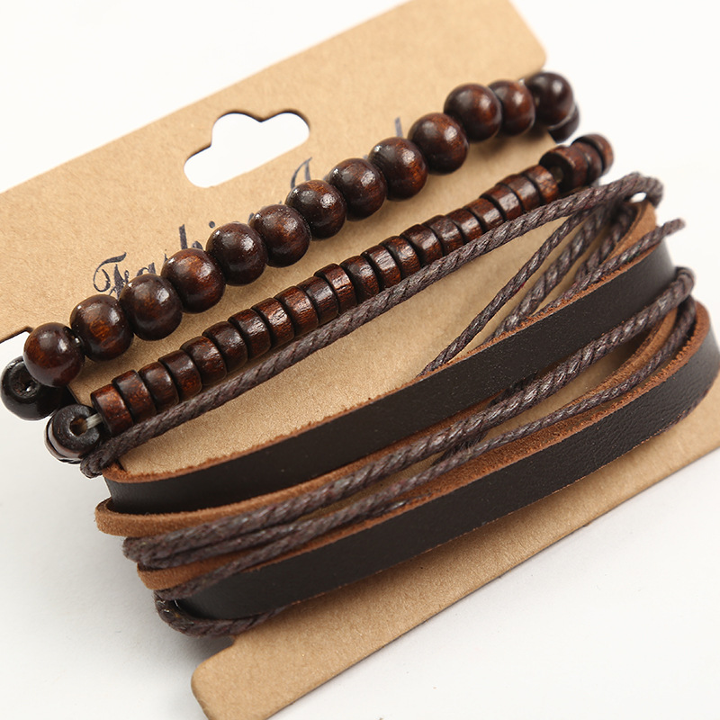 Wholesale of trendy brand retro multi-layer layered bracelet, dark style versatile bracelet, street personality, and the same style of internet-famous jewelry detail image 8