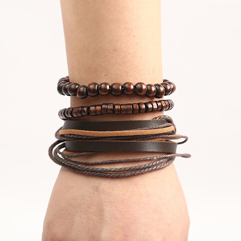 Wholesale of trendy brand retro multi-layer layered bracelet, dark style versatile bracelet, street personality, and the same style of internet-famous jewelry detail image 10