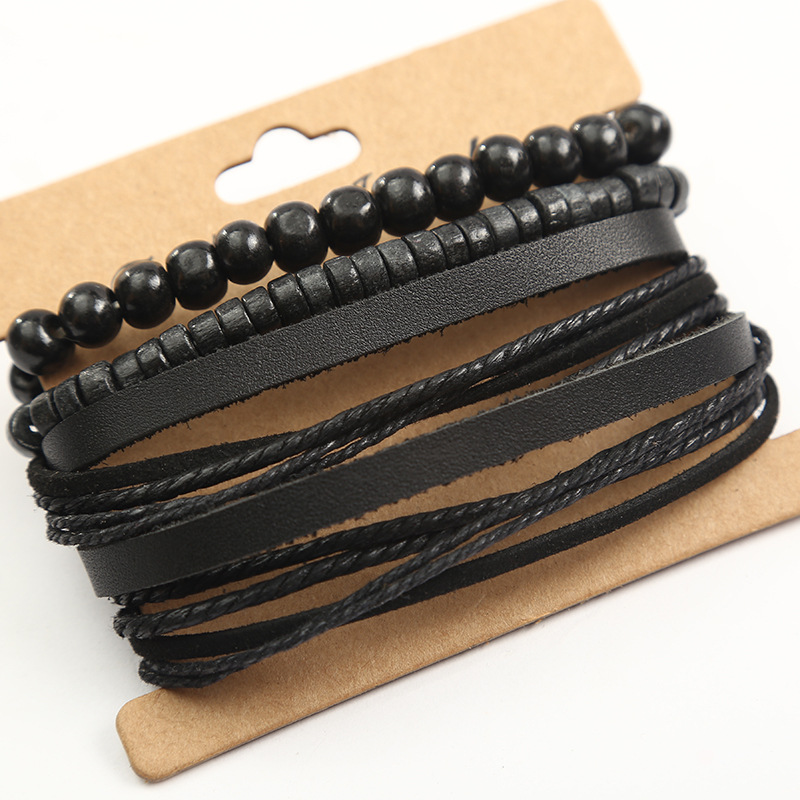 Wholesale of trendy brand retro multi-layer layered bracelet, dark style versatile bracelet, street personality, and the same style of internet-famous jewelry details Picture