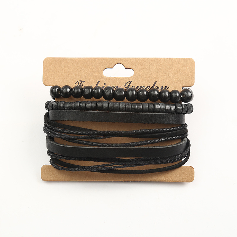 Wholesale of trendy brand retro multi-layer layered bracelet, dark style versatile bracelet, street personality, and the same style of internet-famous jewelry