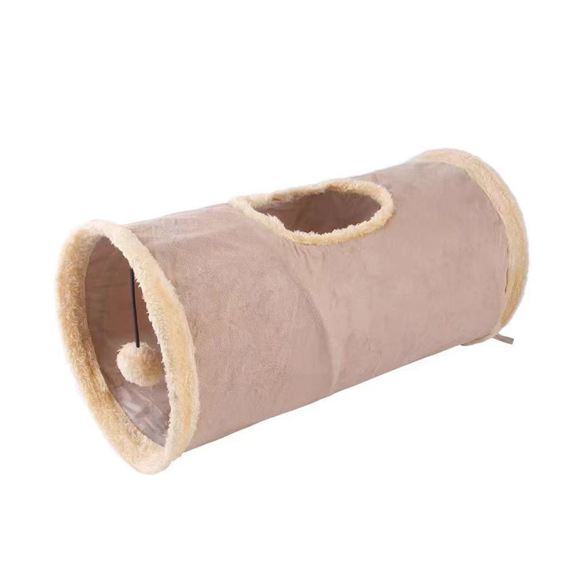 Pet supplies, cat tunnel, storage, folding suede fleece cat passage, cat toy drill bucket Application Scenario