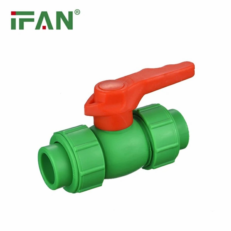 IFAN Green Plastic Double Union Ball Valve details Picture