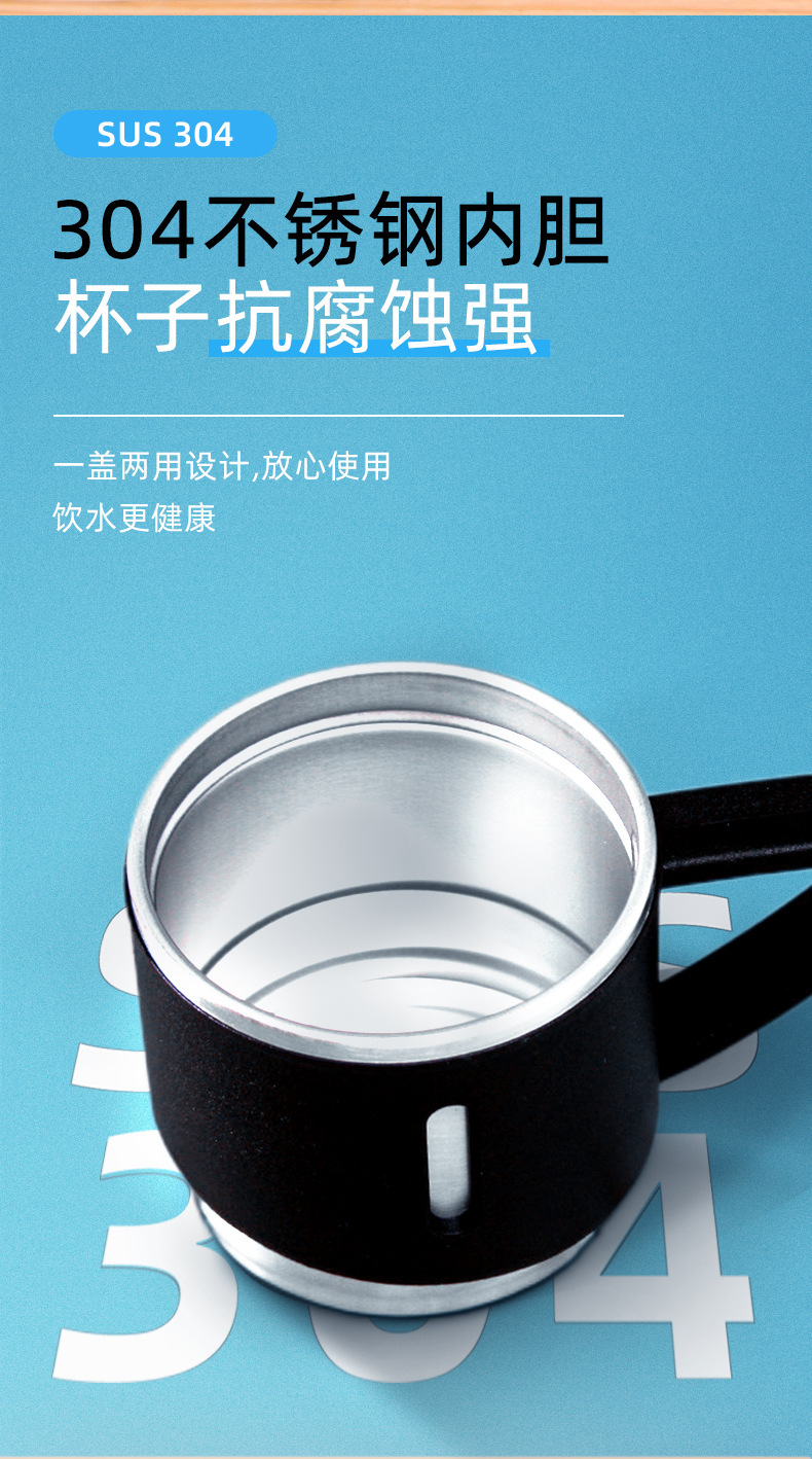 商务不锈钢真空保温杯一杯三盖直身礼品杯便携户外高档礼盒套装详情8