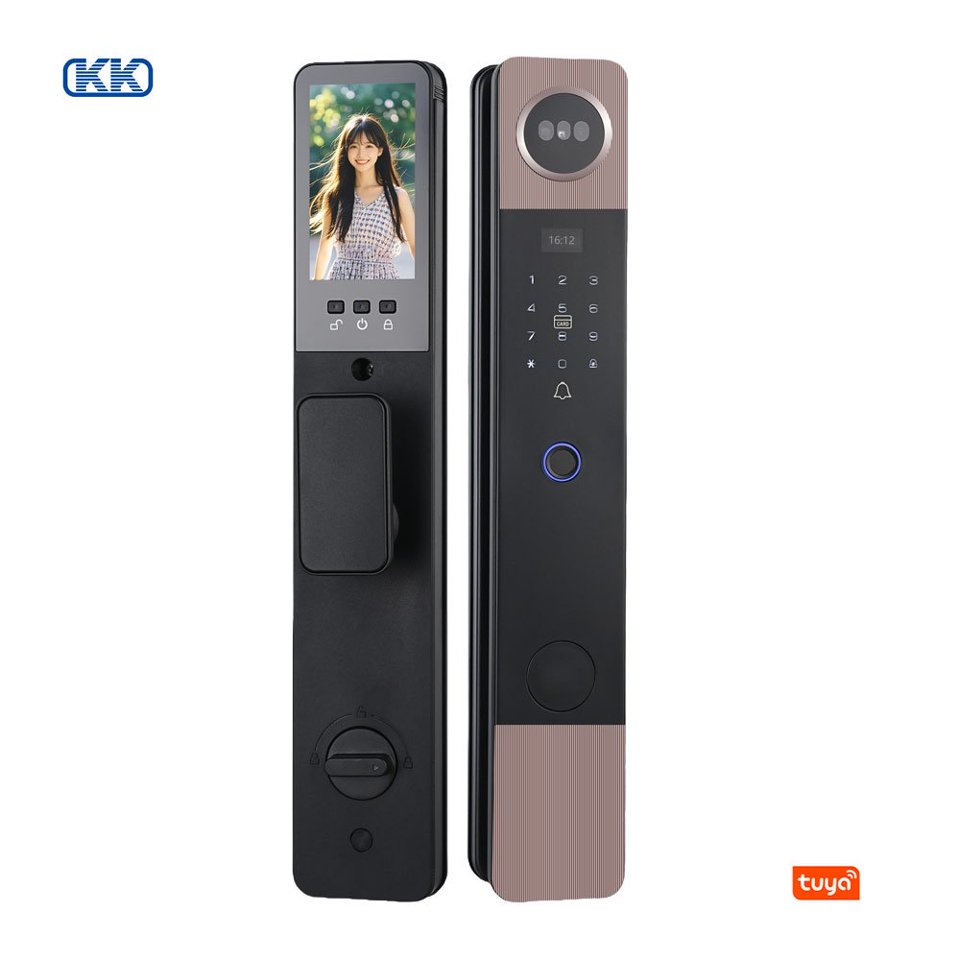 Face recognition smart door lock, card swiping smart door lock, AI smart electronic lock, remote APP connection control K0109