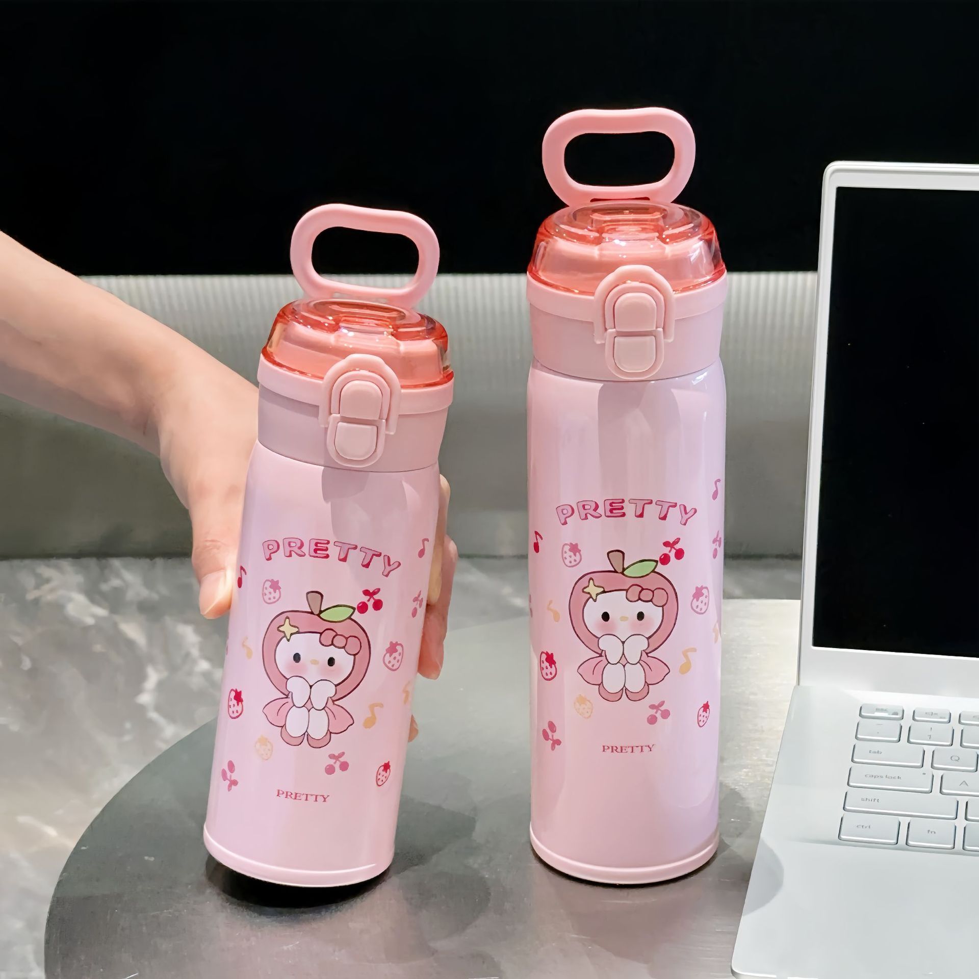Double-drink transparent Cap Good Friend Series 350ML Specification image