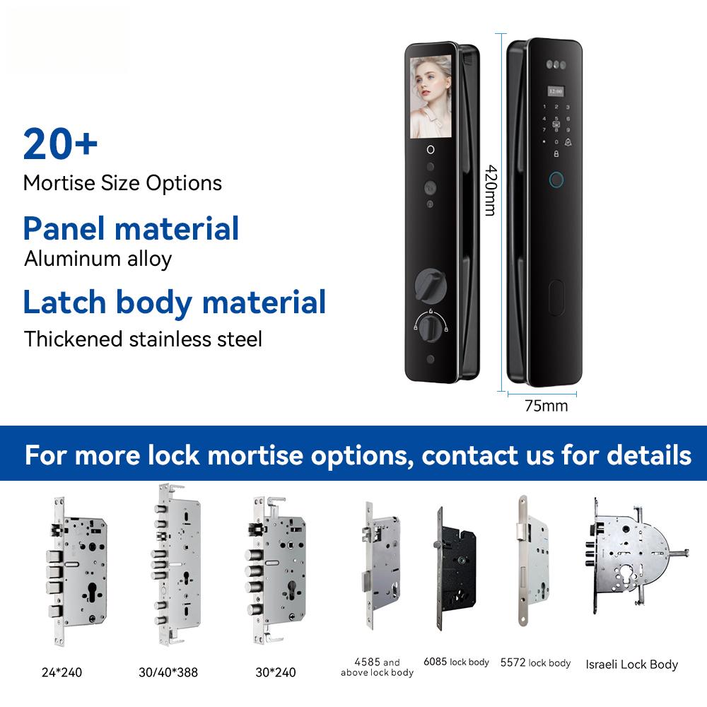 Face recognition smart door lock, card swiping smart door lock, AI smart electronic lock, remote APP connection and control K9007 Application Scenario