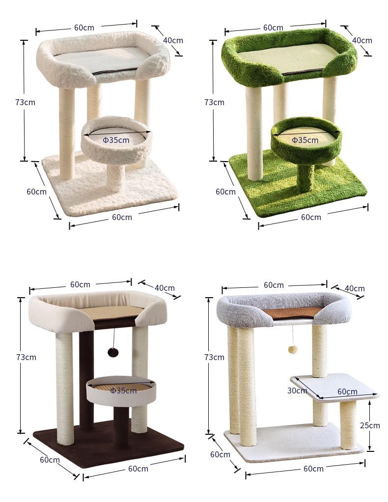 Influyentes cama grande nido de gato árbol de gato uno mismo gato escalador gran gato muggle maine escalada sisal post casa de gato rascador pic 5