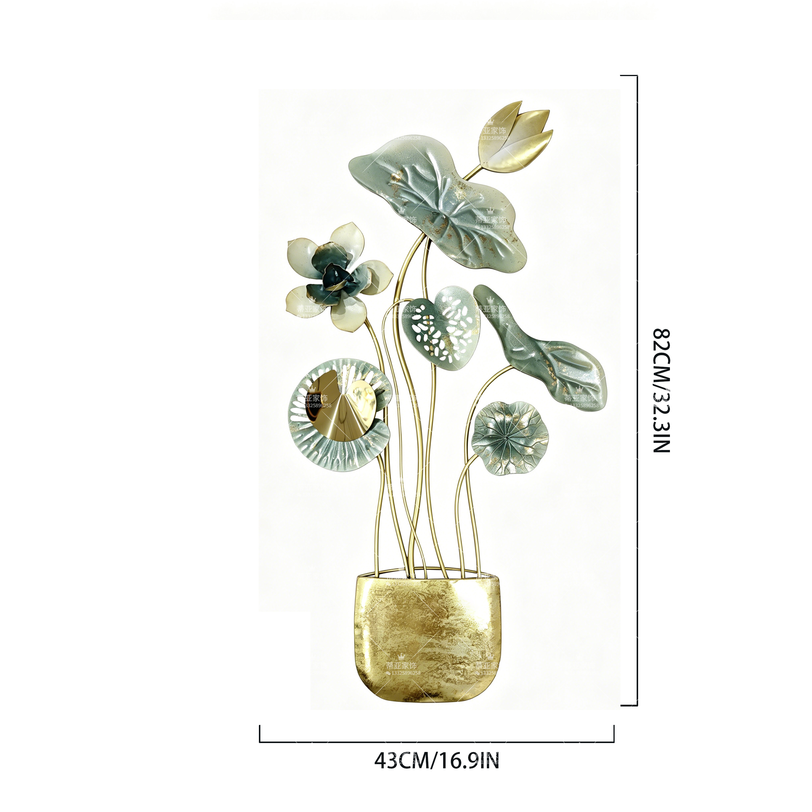 Yunshuo Handicrafts Lotus flower-shaped metal Art Decorative items