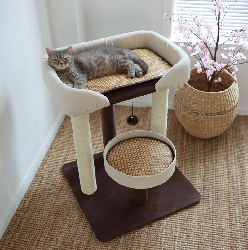Internet-famous large bed, cat bed, cat tree integrated cat climbing frame, large cat doll, Maine climbing sisal column, cat house grabber Specification image