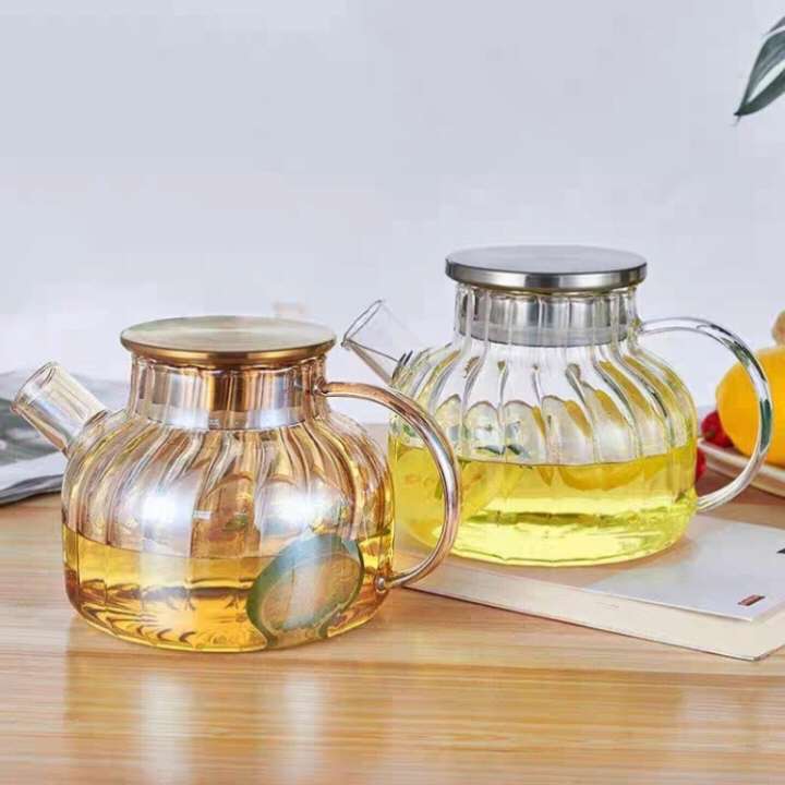 玻璃茶壶花茶壶家用煮茶壶茶水分离泡茶壶大容量烧水壶茶具套装
