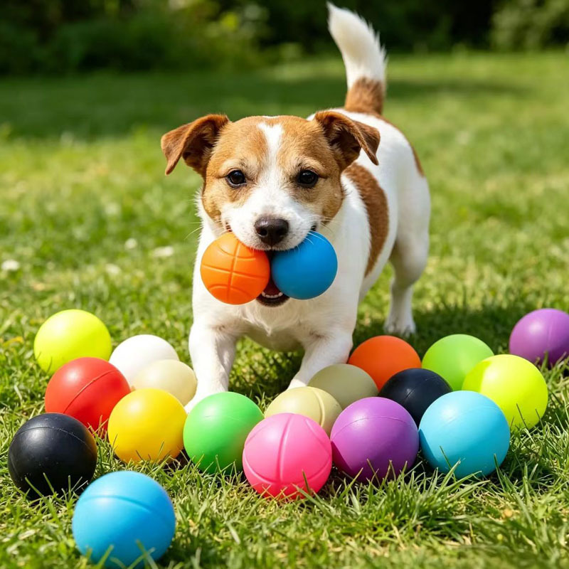 Pet teething toys are specially designed with multi-color silicone balls and wear-resistant rubber elasticity for interactive training of cats and dogs