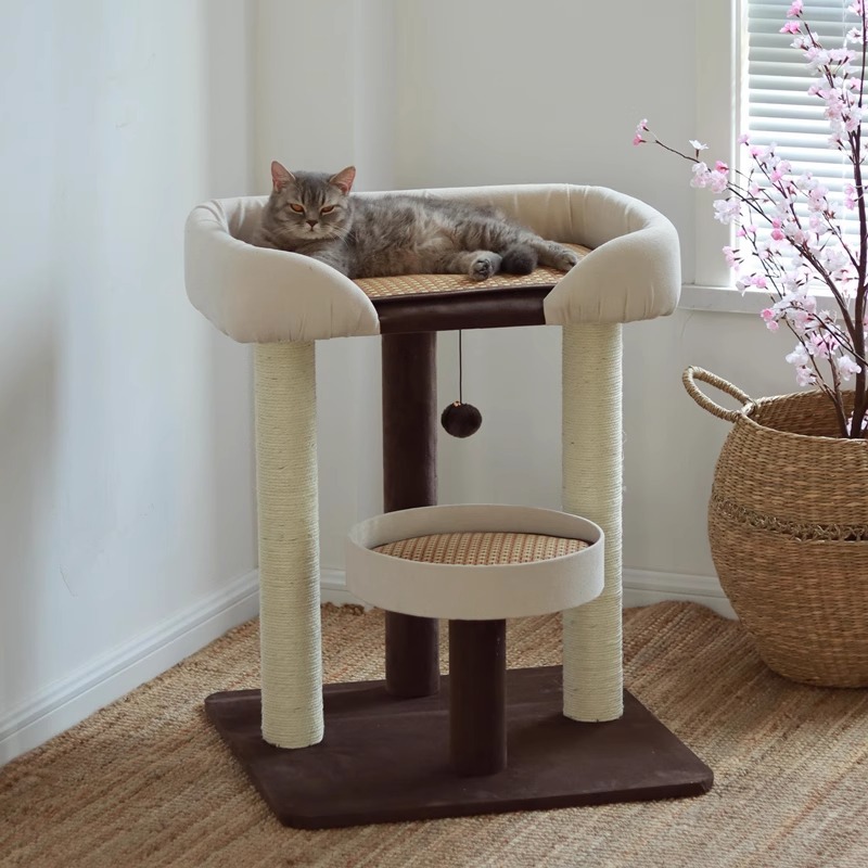 Internet-famous large bed, cat bed, cat tree integrated cat climbing frame, large cat doll, Maine climbing sisal column, cat house grabber details Picture