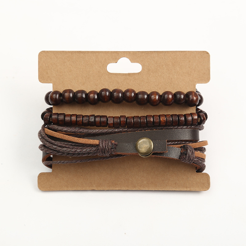 Wholesale of trendy brand retro multi-layer layered bracelet, dark style versatile bracelet, street personality, and the same style of internet-famous jewelry detail image 9