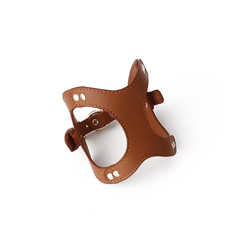 Brown leather collar, heavy diamond pet necklace, Miao silver leather buckle, ethnic ornaments Item Picture