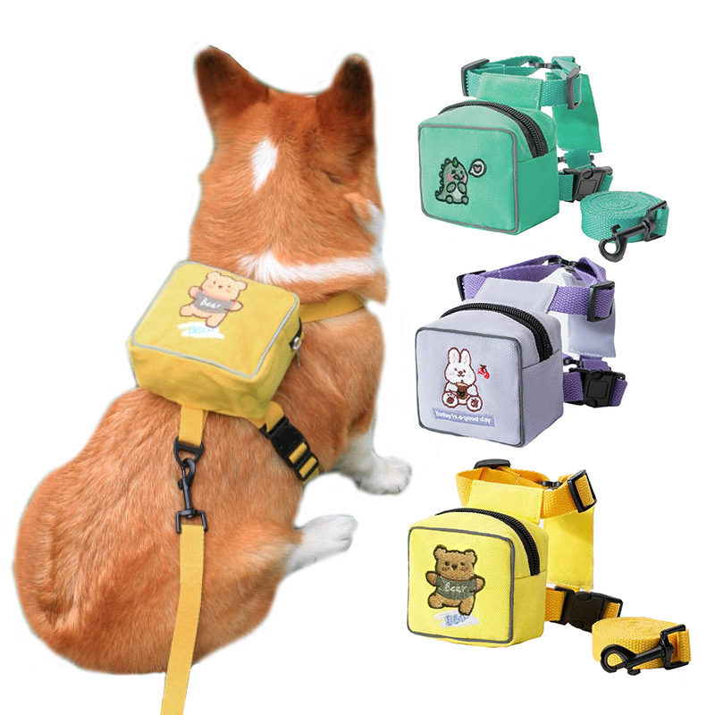 Cuerda de tracción para mascotas cuerda de tracción para gatos ajustable teddy by bear snack para perros mochila para perros correa de pecho suministros para mascotas